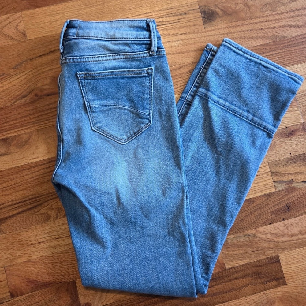 Driftwood Medium Wash Straight Leg Jeans Seam Detail Size 28